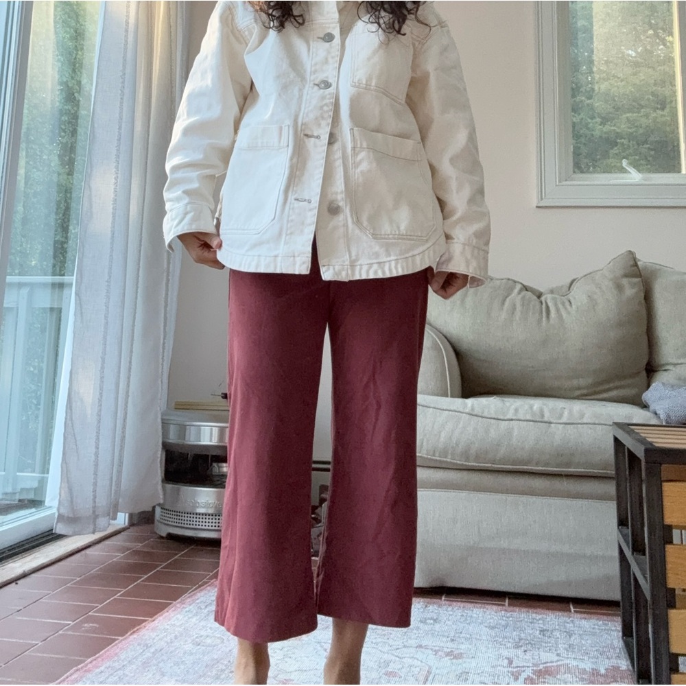 Lyssé New York High Waist Burgundy Wide-Leg Pants
